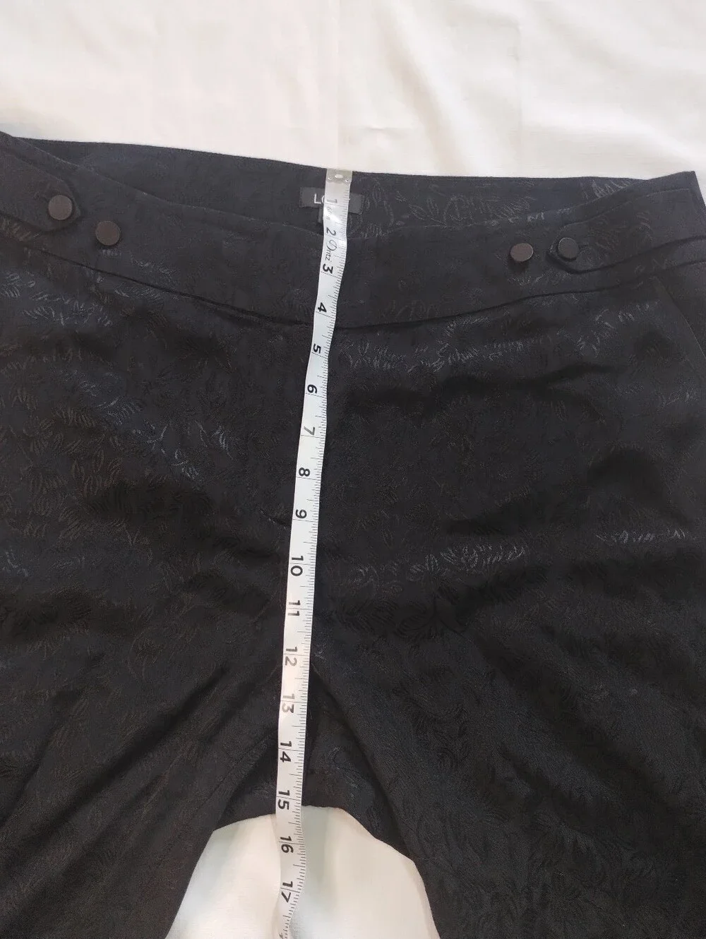 LOFT Black Textured Cropped Pants - Picture 5 of 11